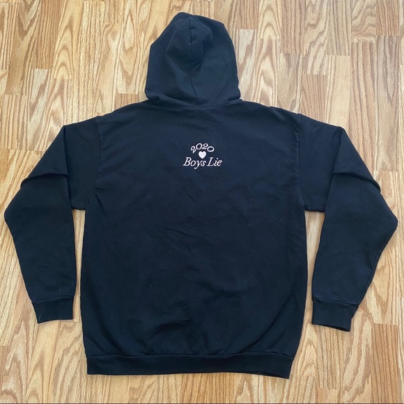 BOYS LIE SAY YOU WANT ME TWOFER BLACK HOODIE OSFA - Picture 8 of 11